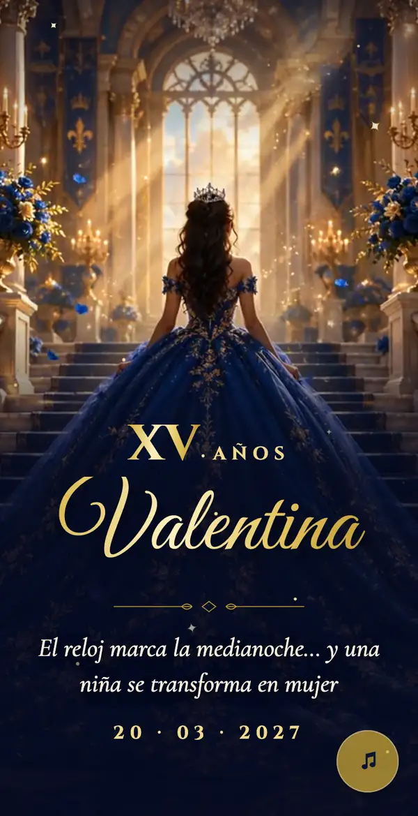 Invitación de XV modelo Cristal Real